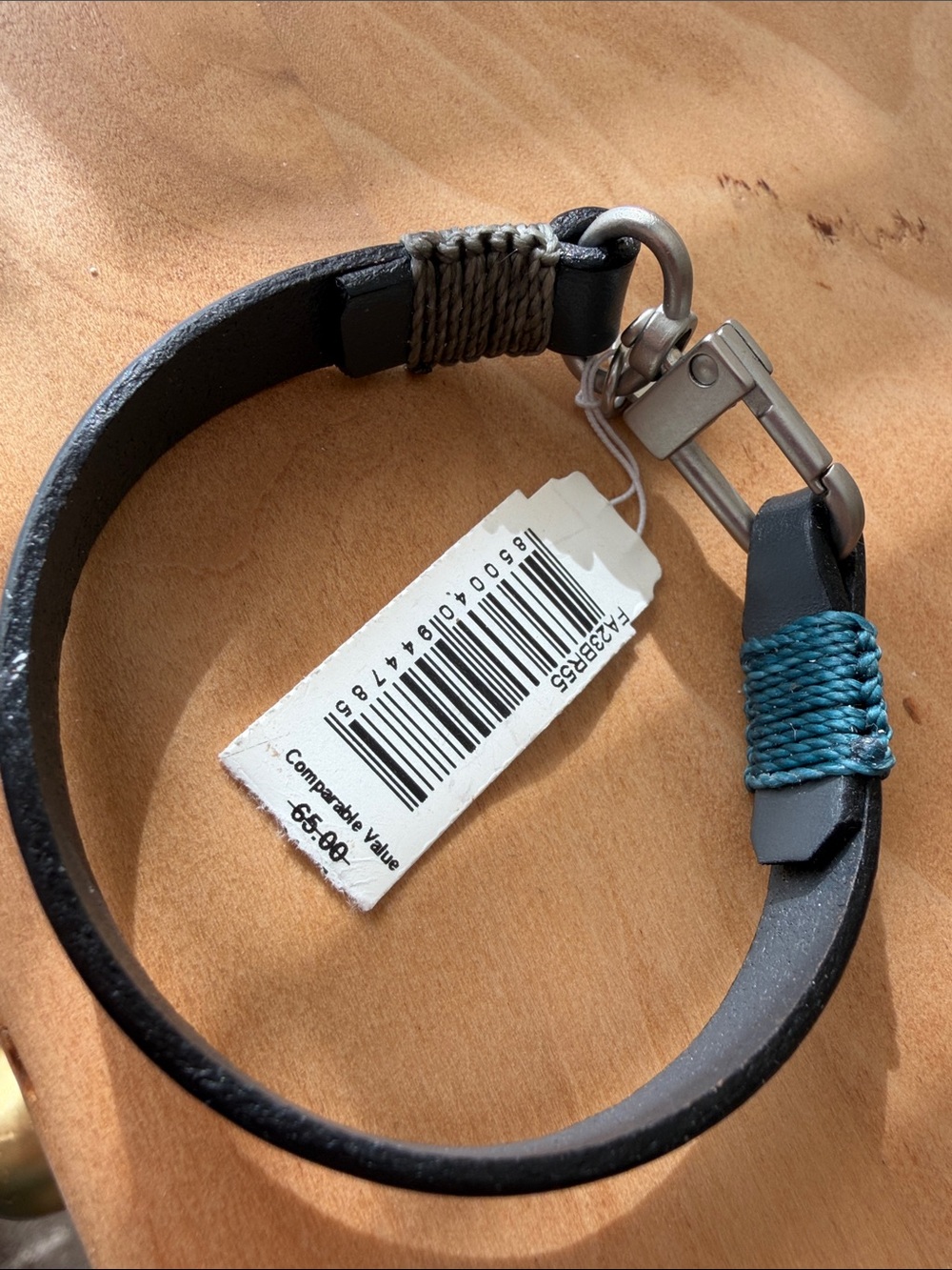 NWT Leather Men’s Bracelet with Silver Hardware From Nordstrom